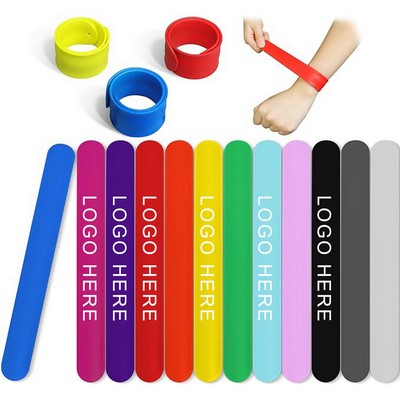 Silicone Slap Bracelets Soft Slap Bands Wristband for Adults Kids