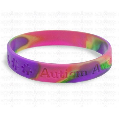 Debossed and Swirled Silicone Bracelet