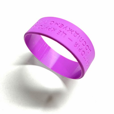 Custom 3/4'' x 8'' Dmbossed Printed Silicone Wristband
